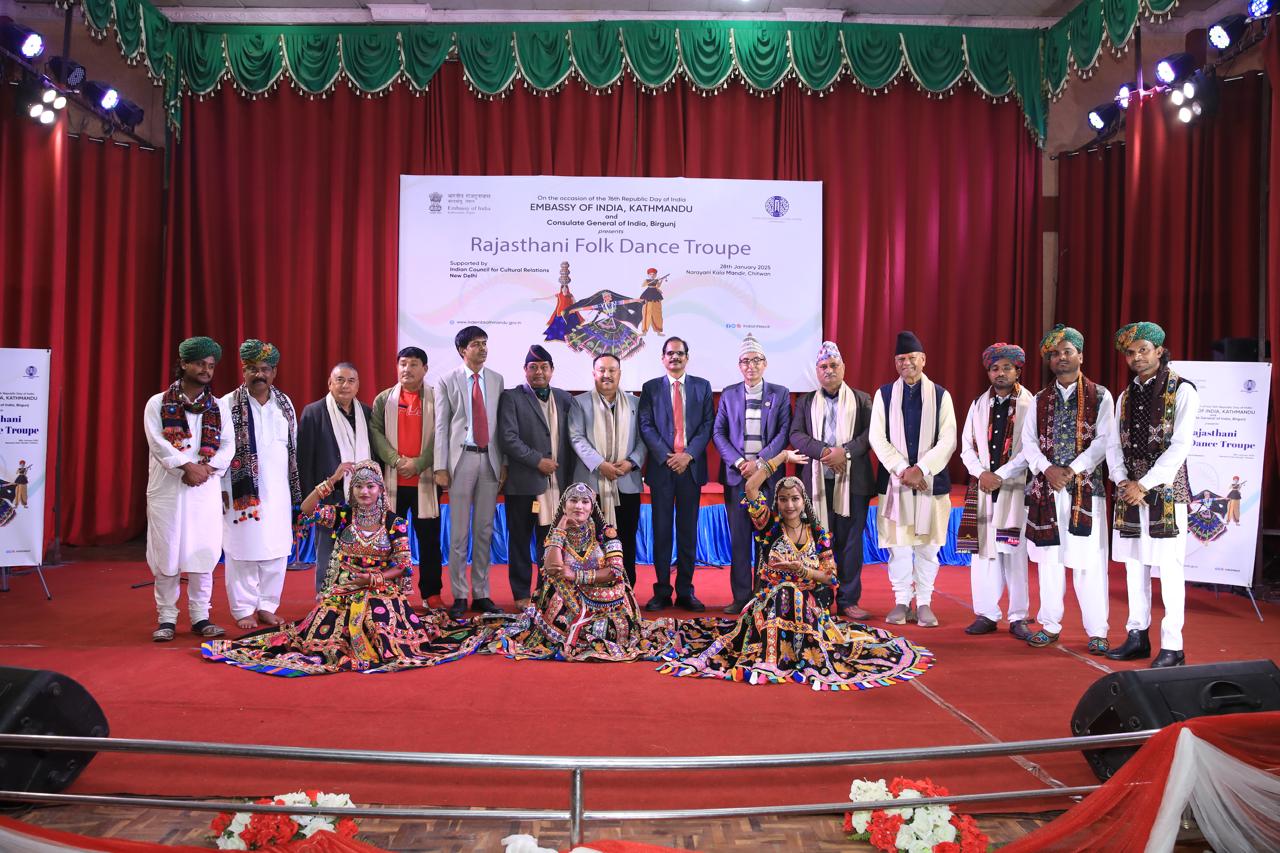 Rajasthani Folk Dance performance by Md. Ilamdin and group at Bharatpur on January 28, 2025